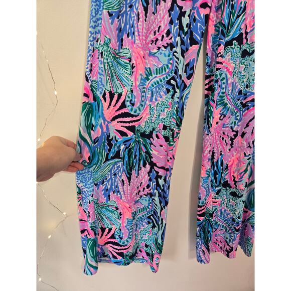 LILLY PULITZER Drawstring Pajama Pants Bringing Mermaid Back High Tide Navy S - Picture 6 of 13